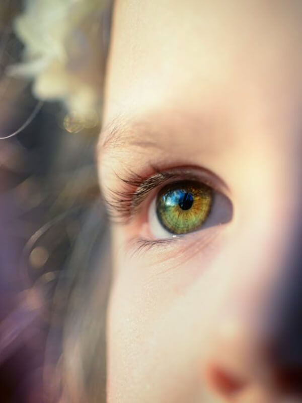image of a children's eye close up