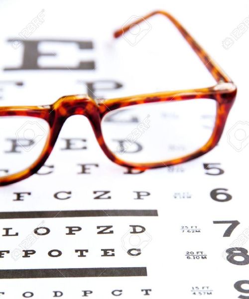 image of a pair of glasses sitting on a sheet of paper